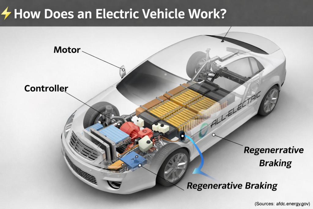 how does an electric vehicle work?