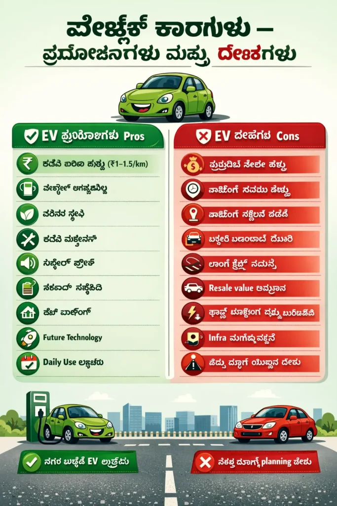 ವಿದ್ಯುತ್ ಕಾರುಗಳ ಪ್ರಯೋಜನಗಳು ಮತ್ತು ದೋಷಗಳು